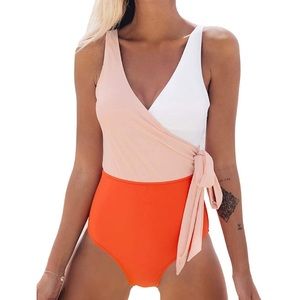 Cupshe WRAP V NECK TIE SIDE ONE PIECE SWIMSUIT